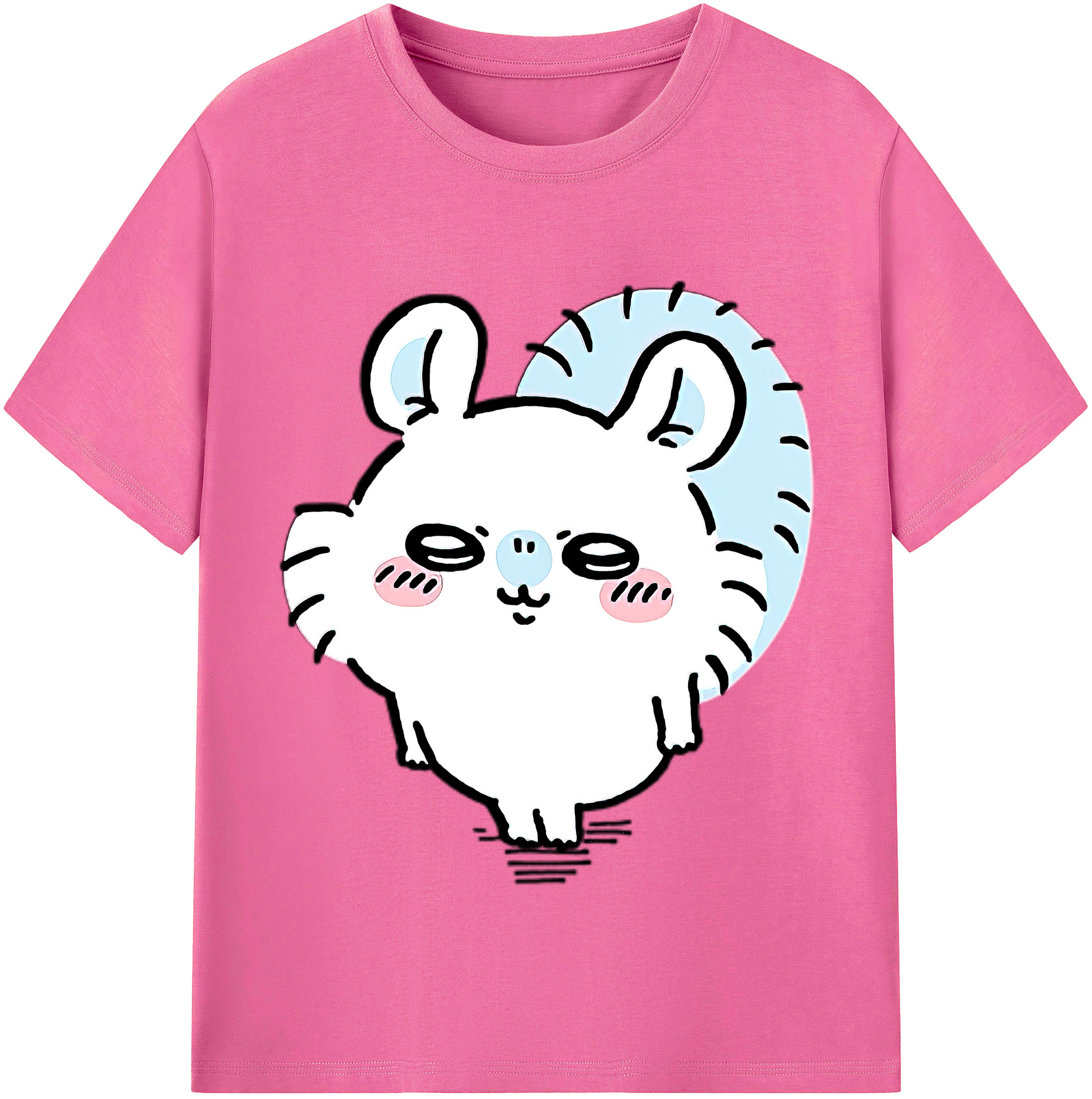 （画像用） ちいかわ モモンガ Chii-kawa Momonga レディースカジュアルプリントTシャツ（綿100％）
